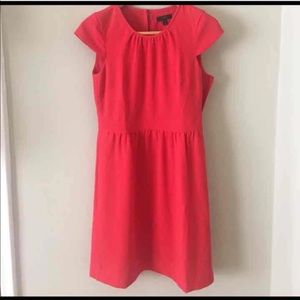 J crew red silk dress